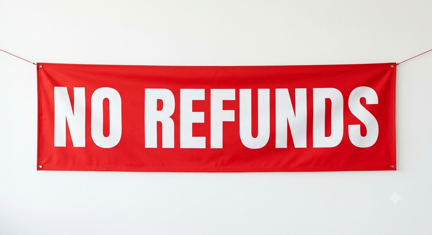 no refunds